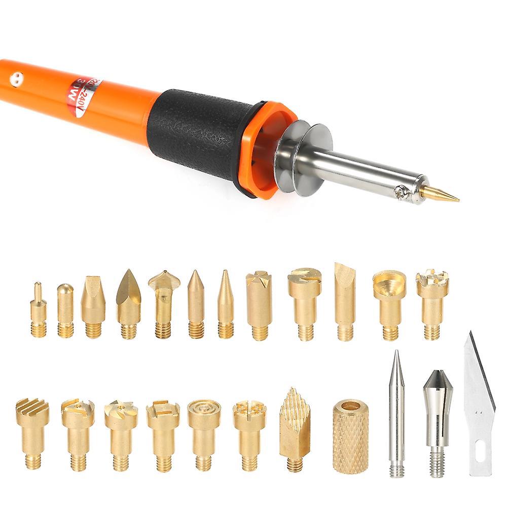 30-watt-holzbrenner-set, 24-teilig, Brennkolben, Lötgriffe Für Bastelarbeiten