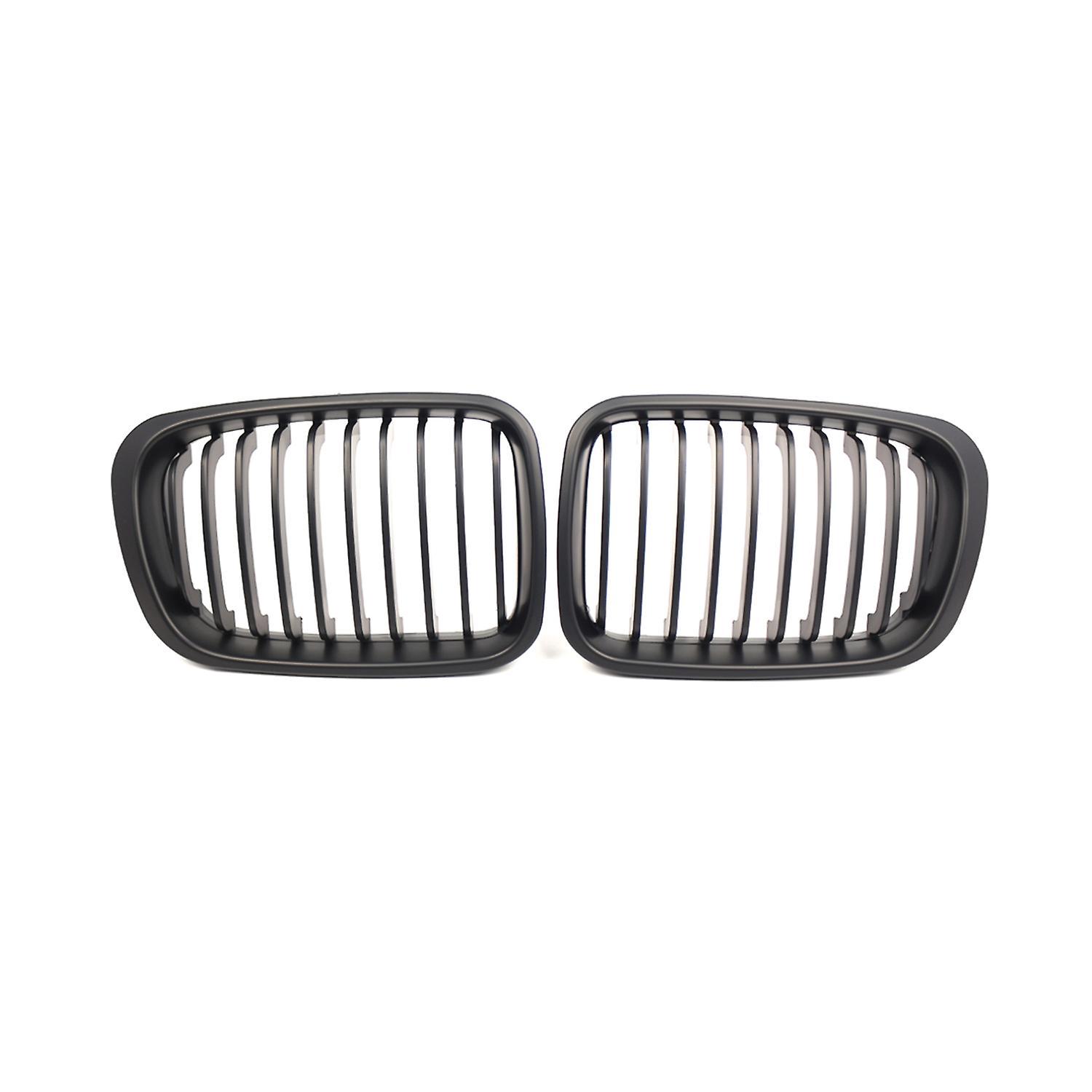 2-teiliger Kühlergrill In Mattschwarz Für Bmw 3er E46 4-türer 1998-2001