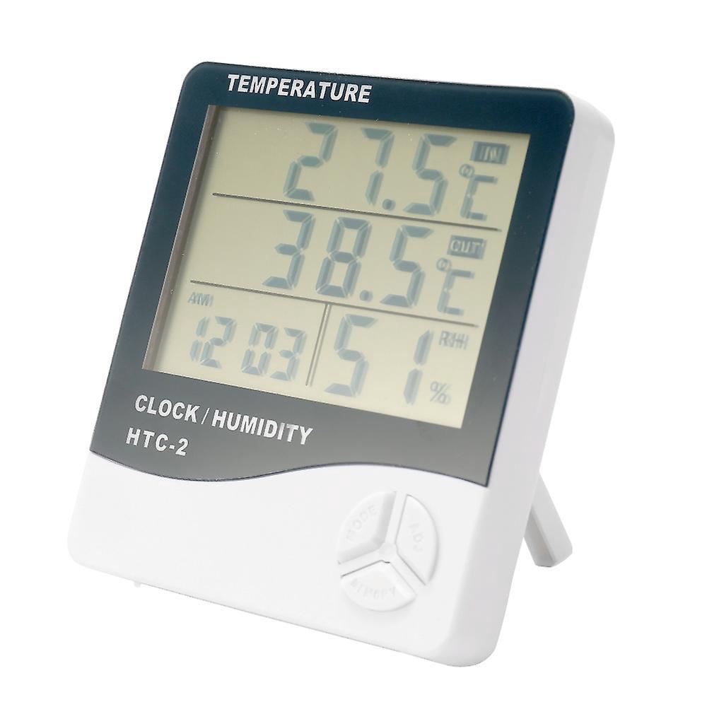 Großes Digitales Display Für Den Innen- Und Außenbereich: Thermometer, Hygrometer, Uhr, Kalender, Wecker