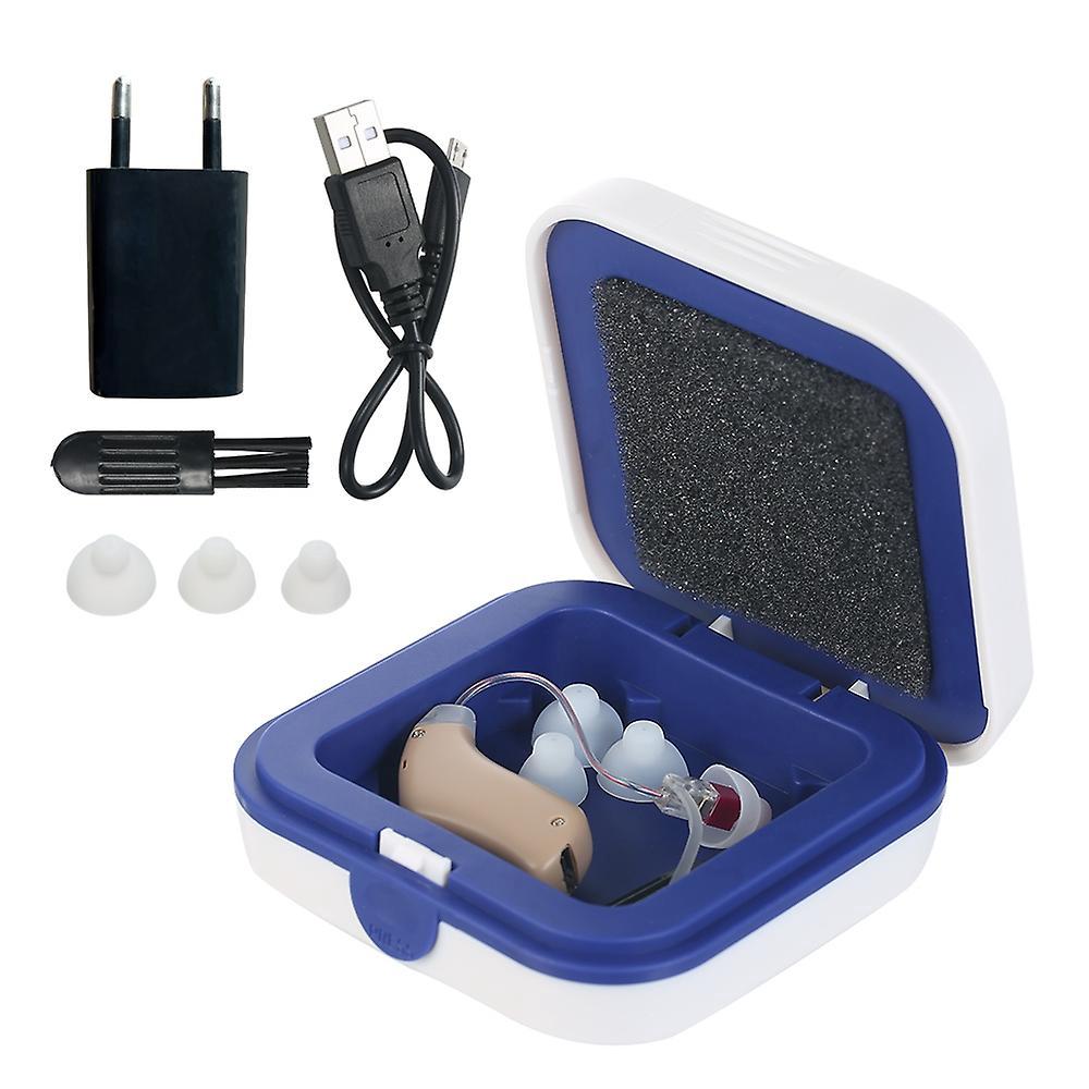 Wiederaufladbare Analoge Hörgeräte Mit Aufbewahrungsetui Und Ohrhörerverstärker