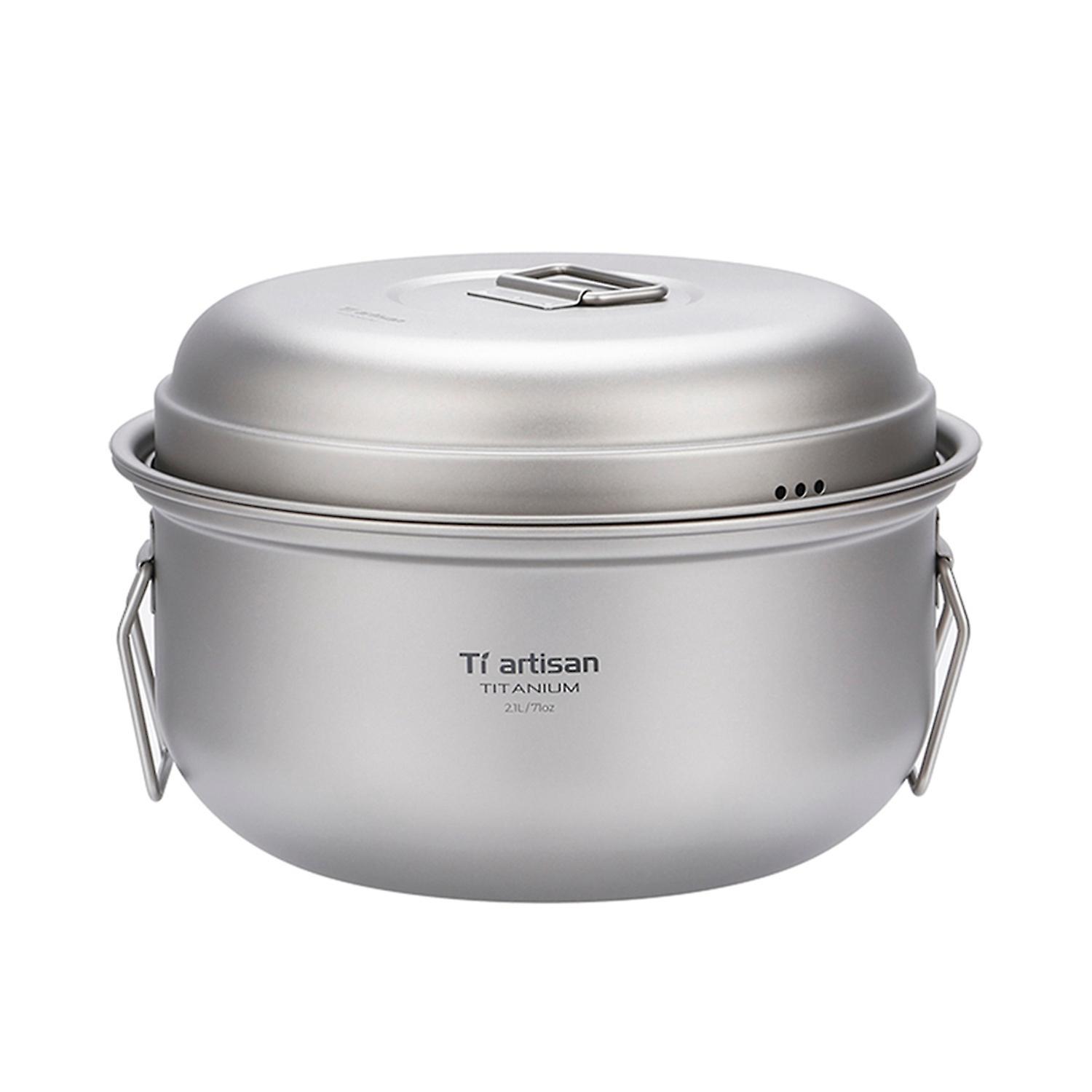 Titan-dampfgarer-set Mit Deckel, Outdoor-camping-set Für Suppen Und Dampfgarer