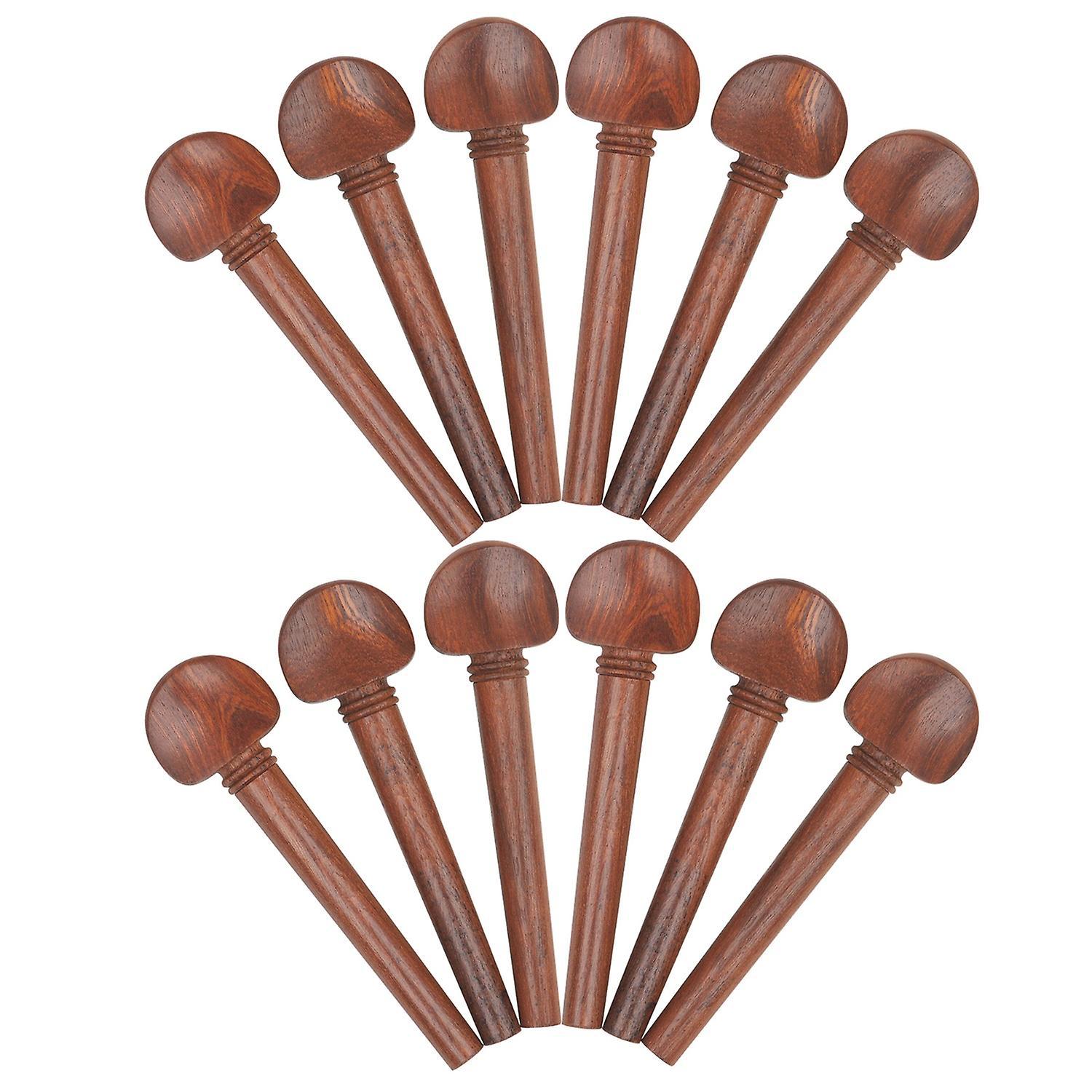 12-teiliges Set Aus Mahagoni-wirbeln Für Oud, Mit Persischem Auge, Stimmwirbel.