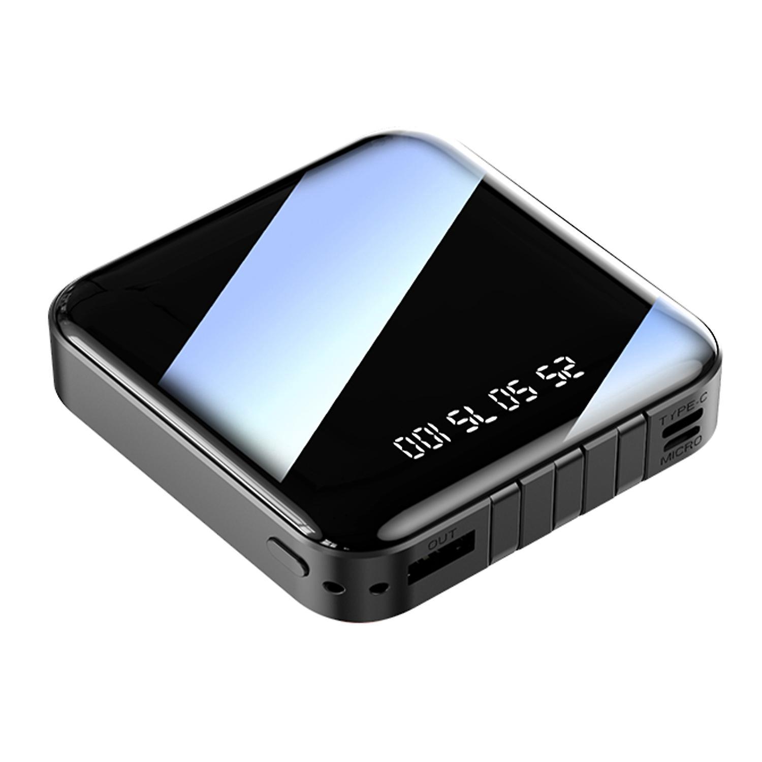 10000mah Powerbank, Tragbares Ladegerät Mit Typ-c-micro-usb-kabel Und Led-akkustandsanzeige
