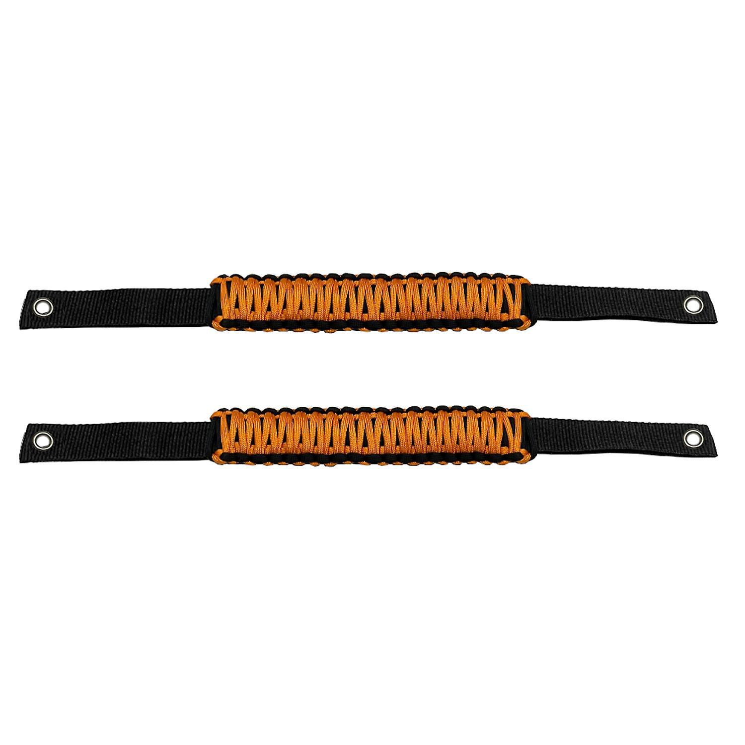 Paracord-haltegriffe Für Den Überrollbügel, Orange - Kompatibel Mit Ford Bronco Und Jeep Wrangler