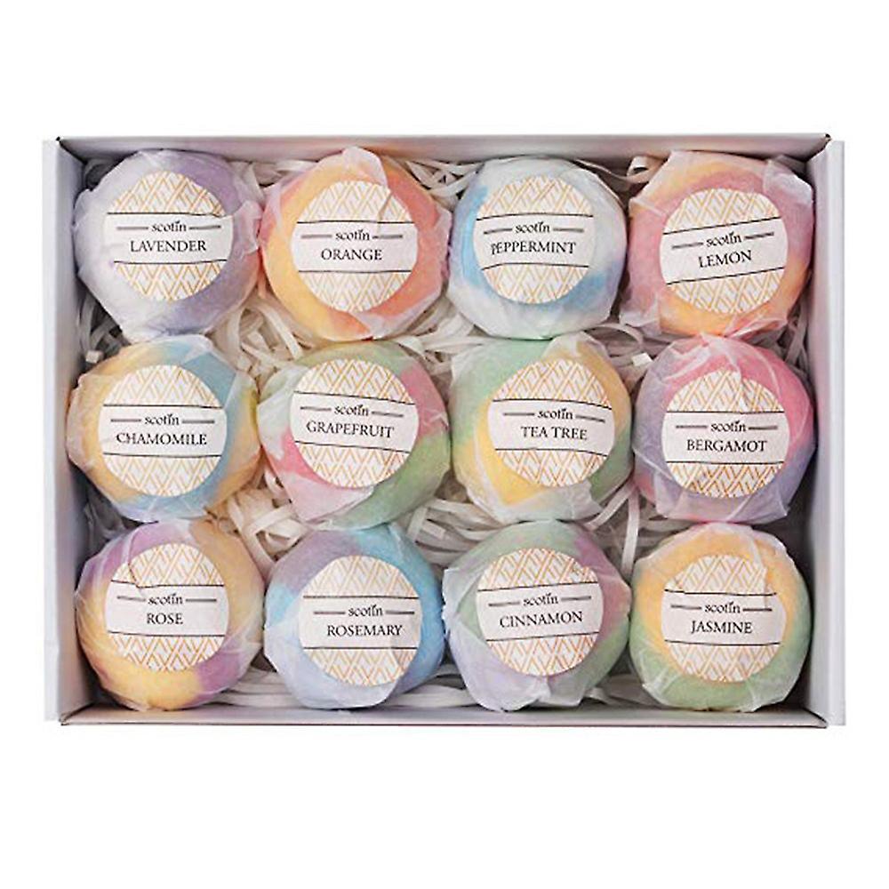 12-teiliges Badebomben-geschenkset – Hautfeuchtigkeit, Spa-aromatherapie, Handgefertigt, Schaumbad, Valentinstag