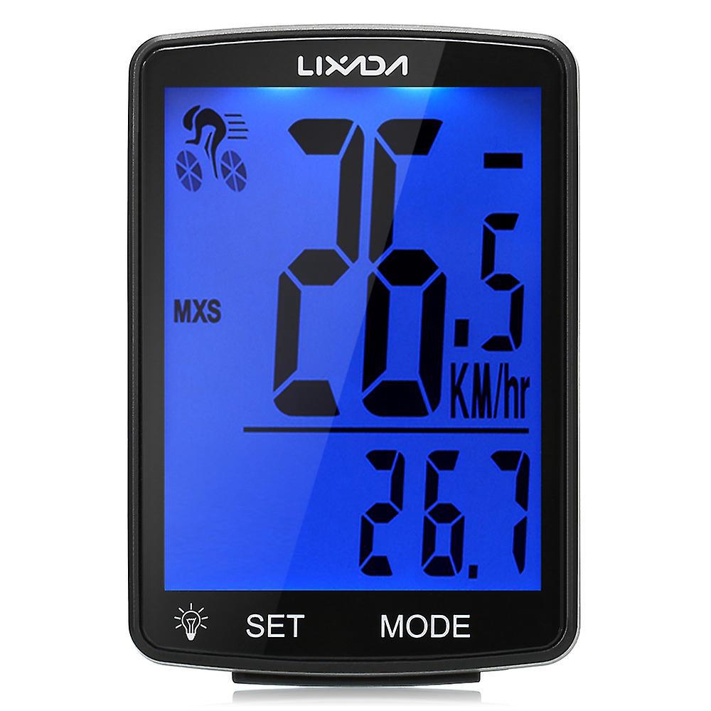 Lixada Kabelloser Fahrradcomputer, Multifunktionaler Fahrradcomputer Mit Lcd-bildschirm, Gps Für Mountainbiker, Geschwindigkeitsmesser Mit Blauer Hintergrundbeleuchtung