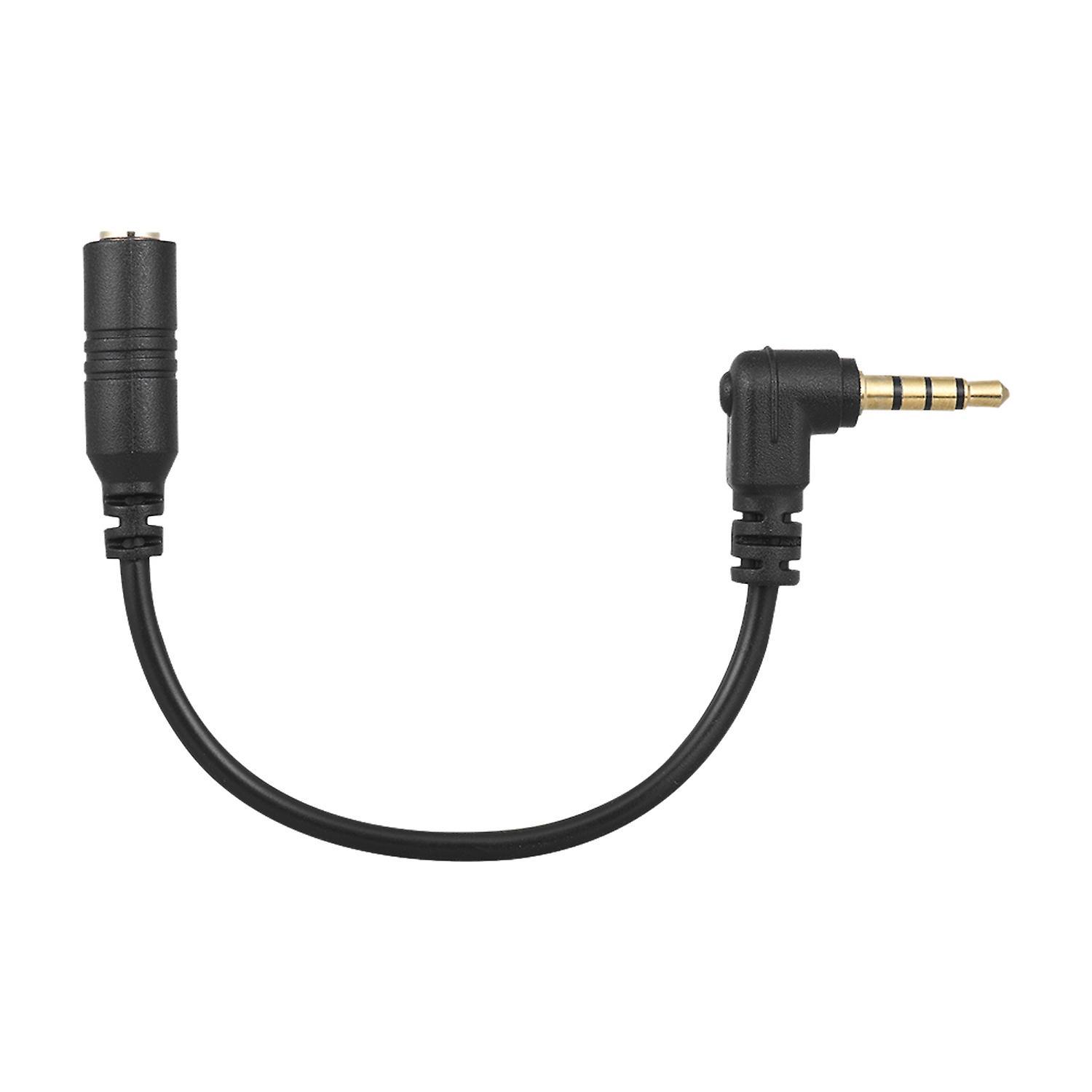 Docooler Ey-s04 Mikrofonadapter Mit 90°-winkelstecker, 3,5 Mm 3-polige Trs-buchse Auf 4-poligen Trrs-stecker
