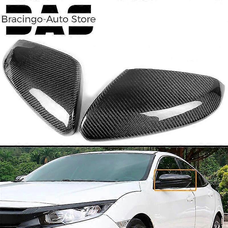 Passend Für Honda Civic 10. Generation 2016 2017 2018: Außenspiegelabdeckungen In Carbonfaser-optik, Rückspiegelkappen, Zierleisten, Auto-außenteile