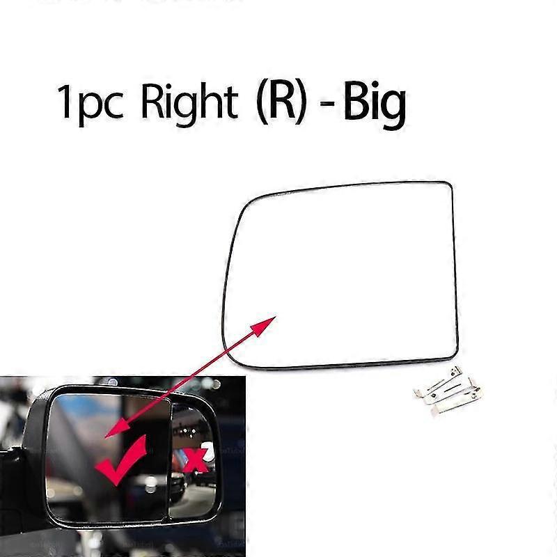 Beheizbares Außenspiegelglas Für Dodge Ram 1500, 2500, 3500, 4500, 5500 (2010–2020) – 1 Stück, Rechts, Groß