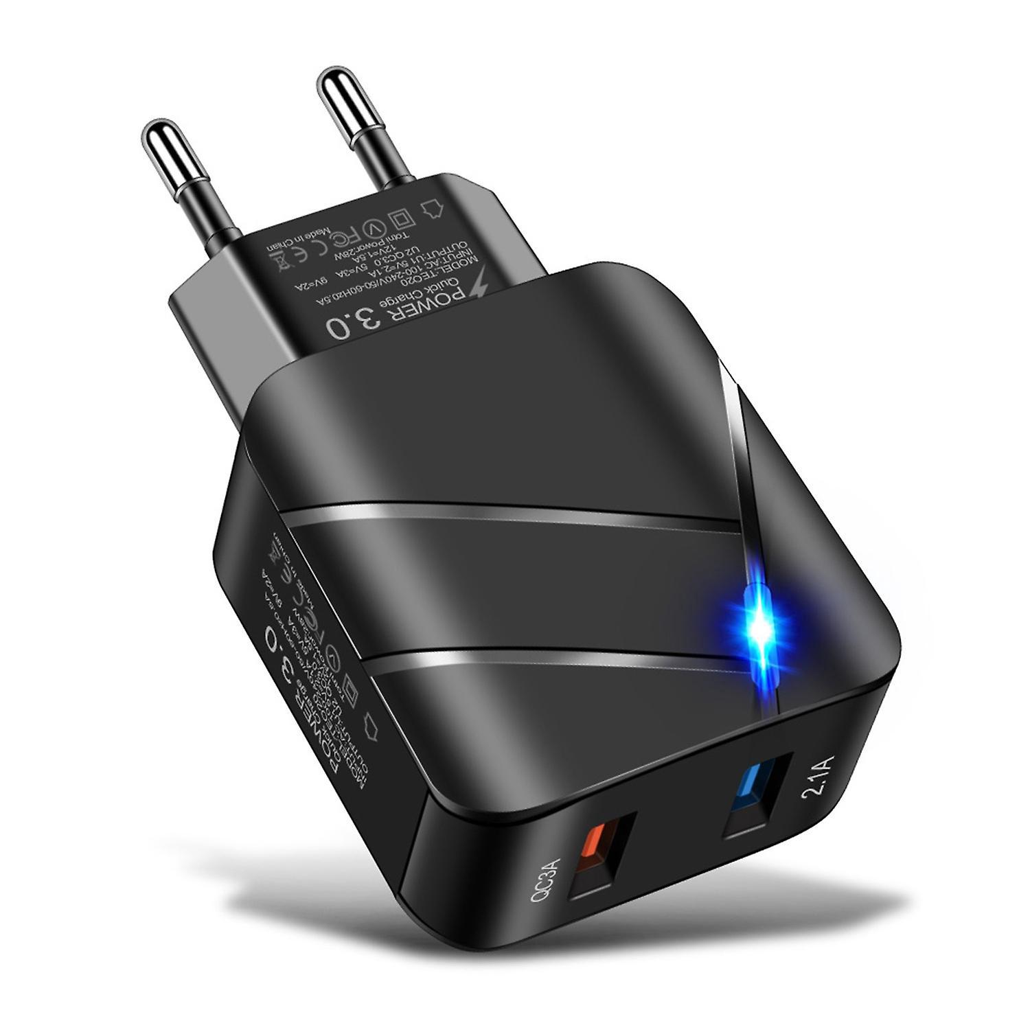 Te-q820 Quick Charge 3.0 + 2,1a Usb-wandladegerät 28w Dual-port Schnellladeadapter Ladeblock