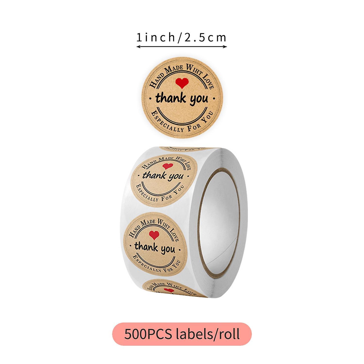 1-zoll-dankeschön-aufkleber, Dekorativer Aufkleber, 500 Blatt/rolle Für Grußkarten, Geschenktüten, Blumen