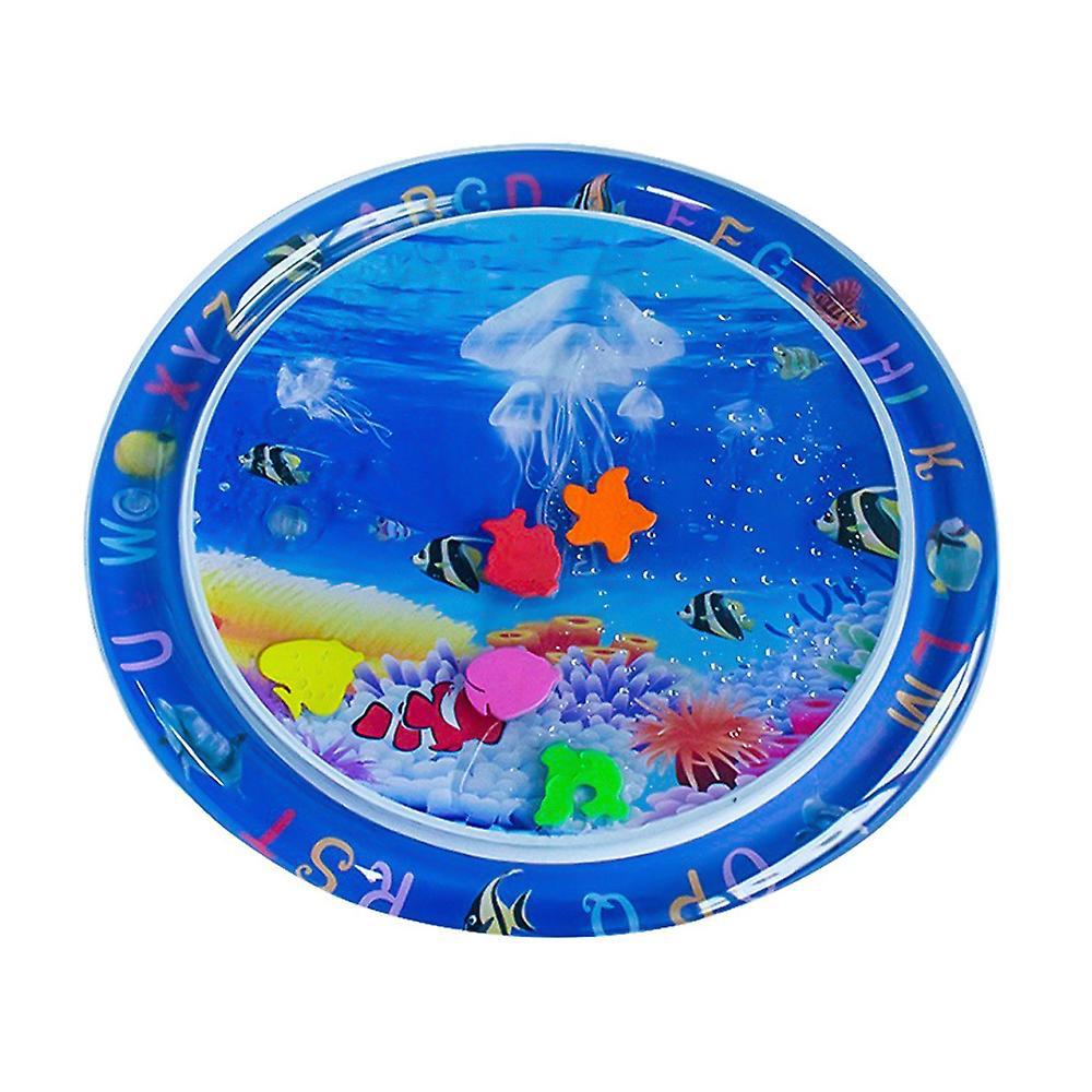 Bauchlage-wassermatte Für Babys Und Kleinkinder, Aufblasbare Pvc-wasserspielmatte Mit Quallenmotiv