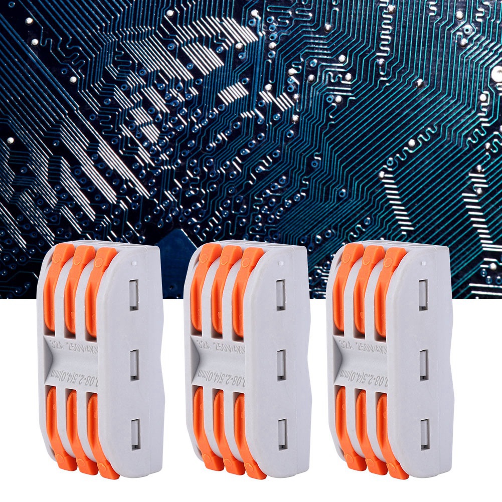 50 Stück Aderendhülsen 11–28 Awg Pct-2-3 Orange Schnellverdrahtungsanschlussklemmen