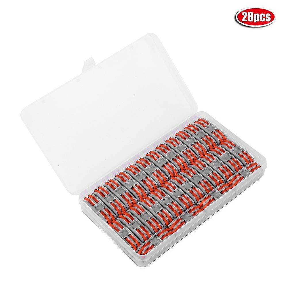 28-teiliger Kabelverbinder, 2-polig, Kompakt, Orange, Flammhemmend, Nylon, 11-28 Awg, Pct-2-2