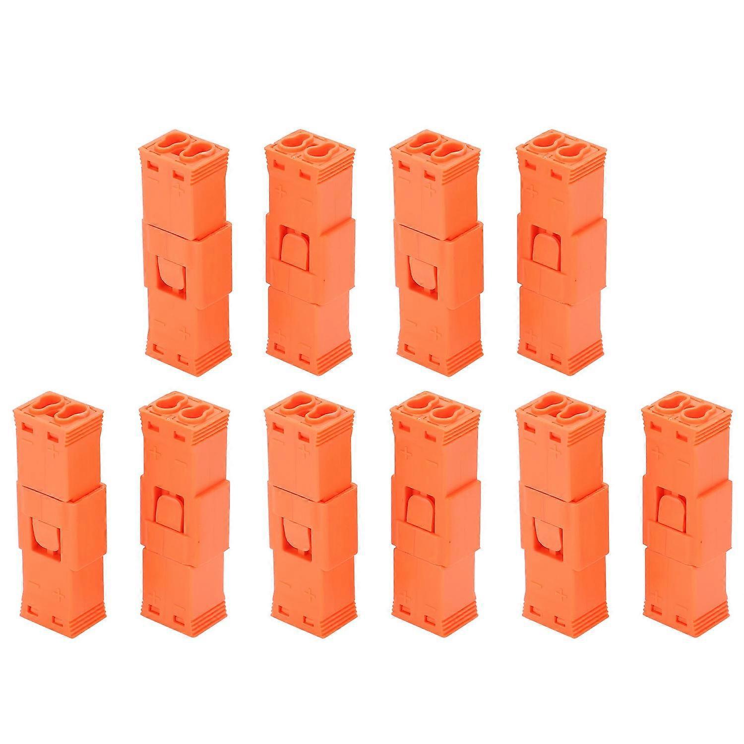10 Stück Drahtverbinder Oj‑616 Doppelter Orangefarbener Stecker-buchsen-led-anschlussblock Für Leuchten