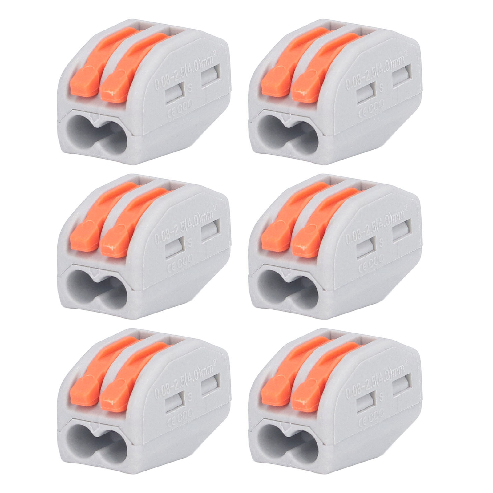 50-teiliges Set Mit 2-port-hebelklemmen Für Drahtverdrahtung (orange)