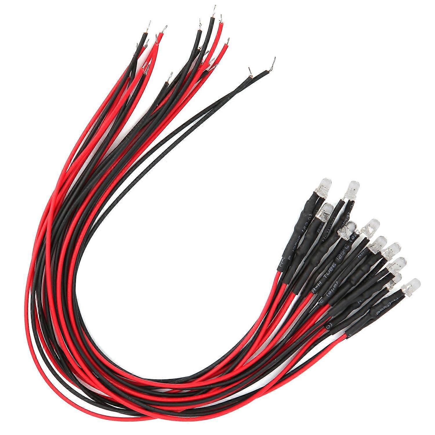 50 Stück Led-leuchtdioden, Vorverdrahtet, Runder Kopf, Einfach Blinkend, 12v, Orangefarbenes Licht