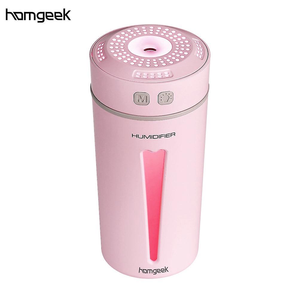 Homgeek Aroma Machine Usb-luftbefeuchter Mit Vernebler Und Farblampe – Rosa