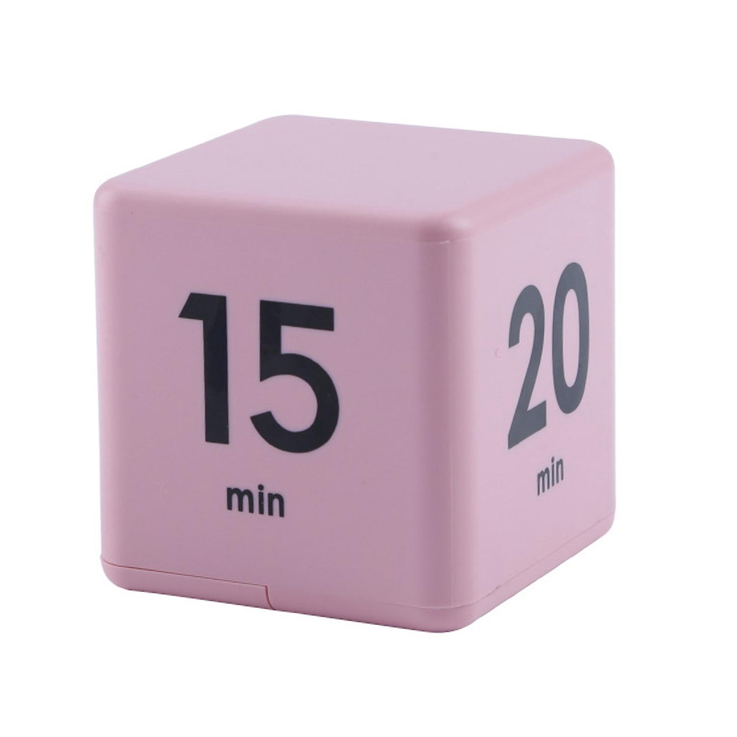 Würfeltimer Mit Zeitmanagement- Und Countdown-funktion, Schwerkraftsensor, Klapptimer, 6,6 Cm (2,6 Zoll), Kinderzeituhr – Rosa