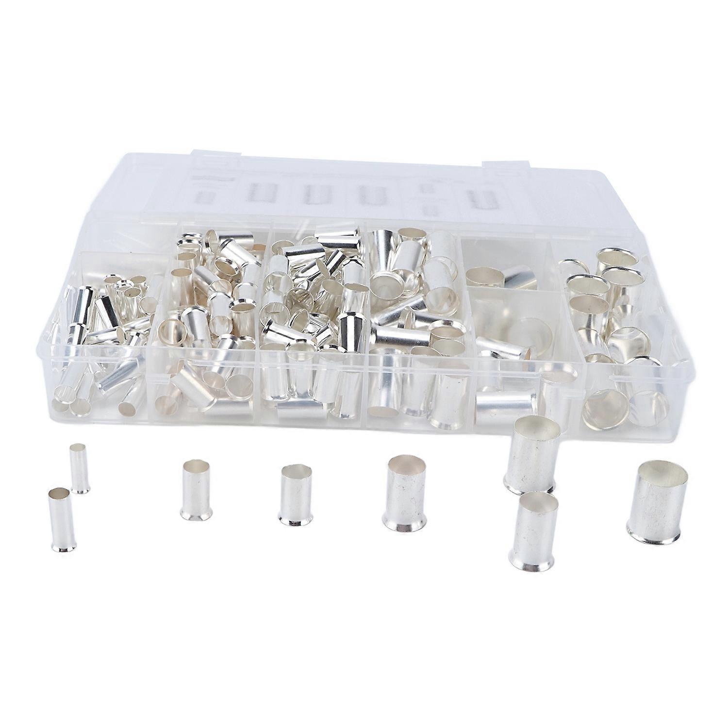 190-teiliges Set Mit Aderendhülsen, Crimpverbinder, Rotes Kupfer, En-stecker Für Elektrische Kabel, 6 Verschiedene Ausführungen