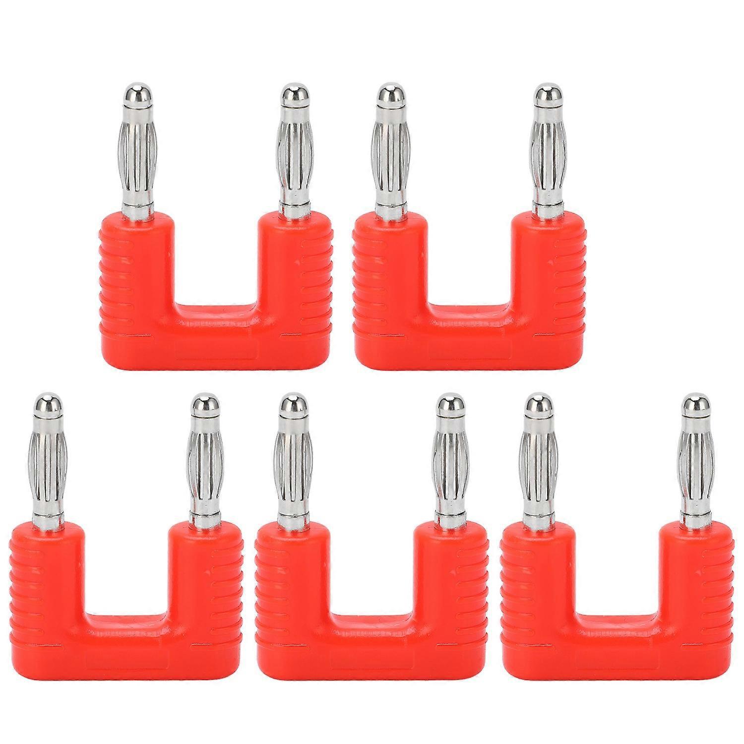 Stück J.20004 Bananenstecker, Doppelstecker, 19 Mm Abstand, Kupfer, Vernickelt, Rot