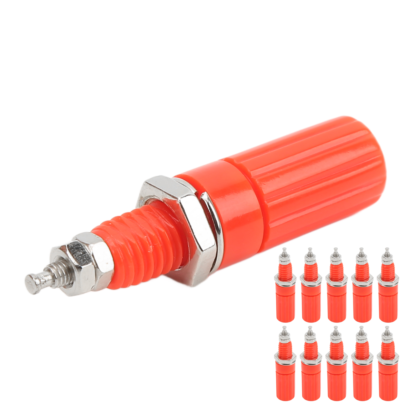 10 Stück M3-anschluss 4-mm-bananenbuchse Mit Schraubanschluss Für Elektronische Geräte, Rot
