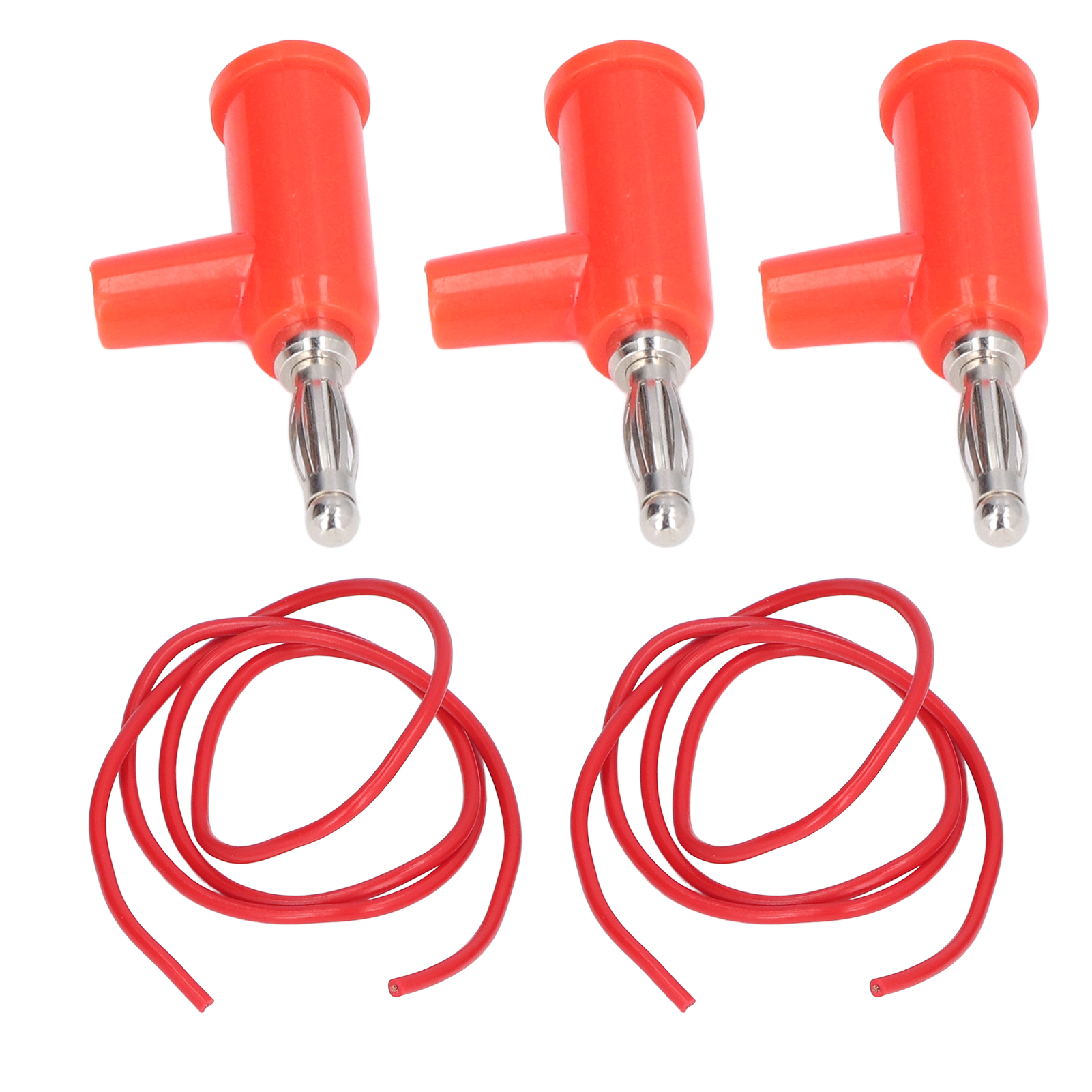 10-teiliges Bananenstecker-prüfleitungsset (4 Mm Bananenstecker, 1 Mm² Prüfleitungen) Für Elektrische Prüfungen, Rot