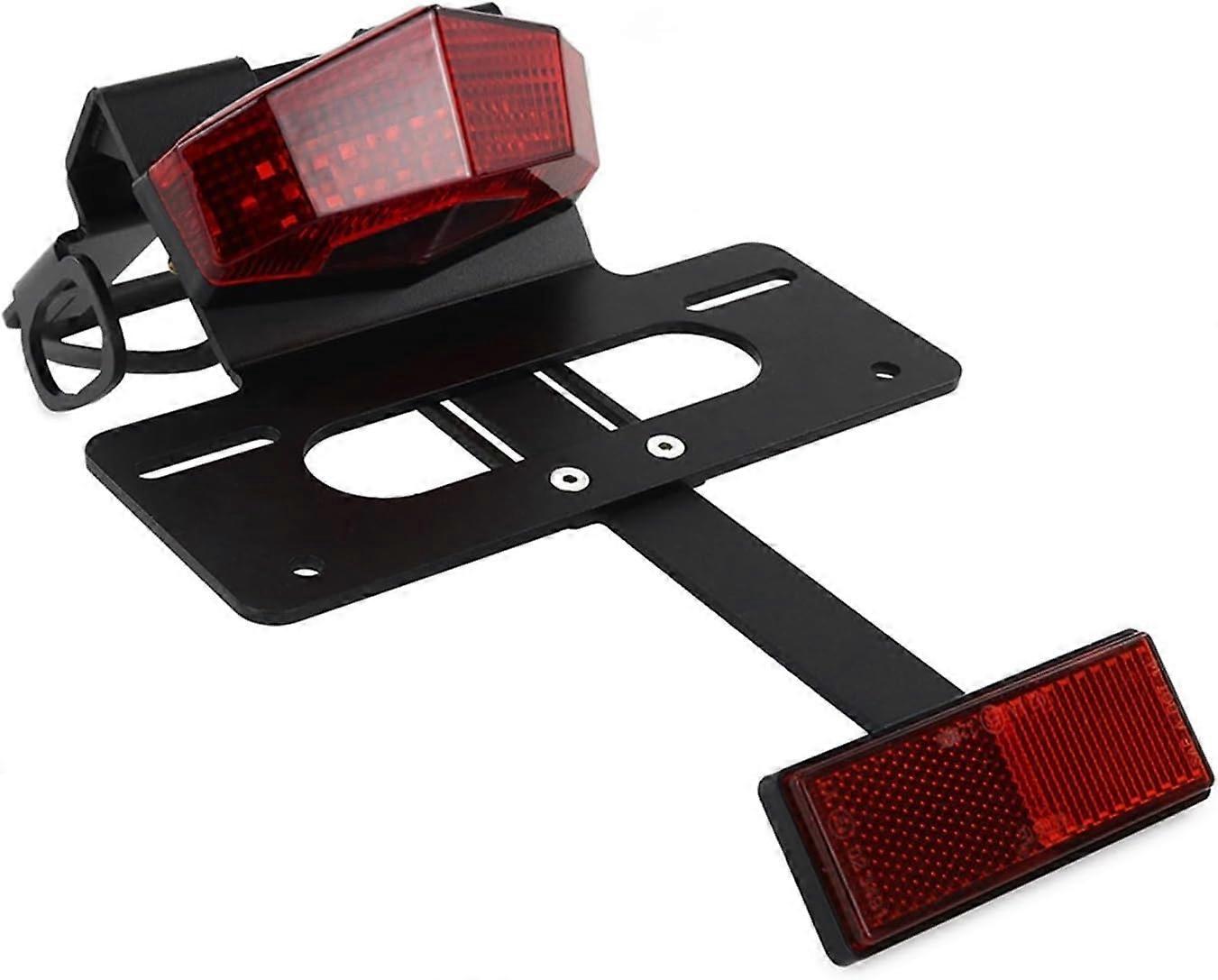 Kennzeichenhalter-kit Mit Led-rücklicht Für Motorräder, Kompatibel Mit Kawasaki Klx 230r 2020–2023 (farbe: Klar) – Rot