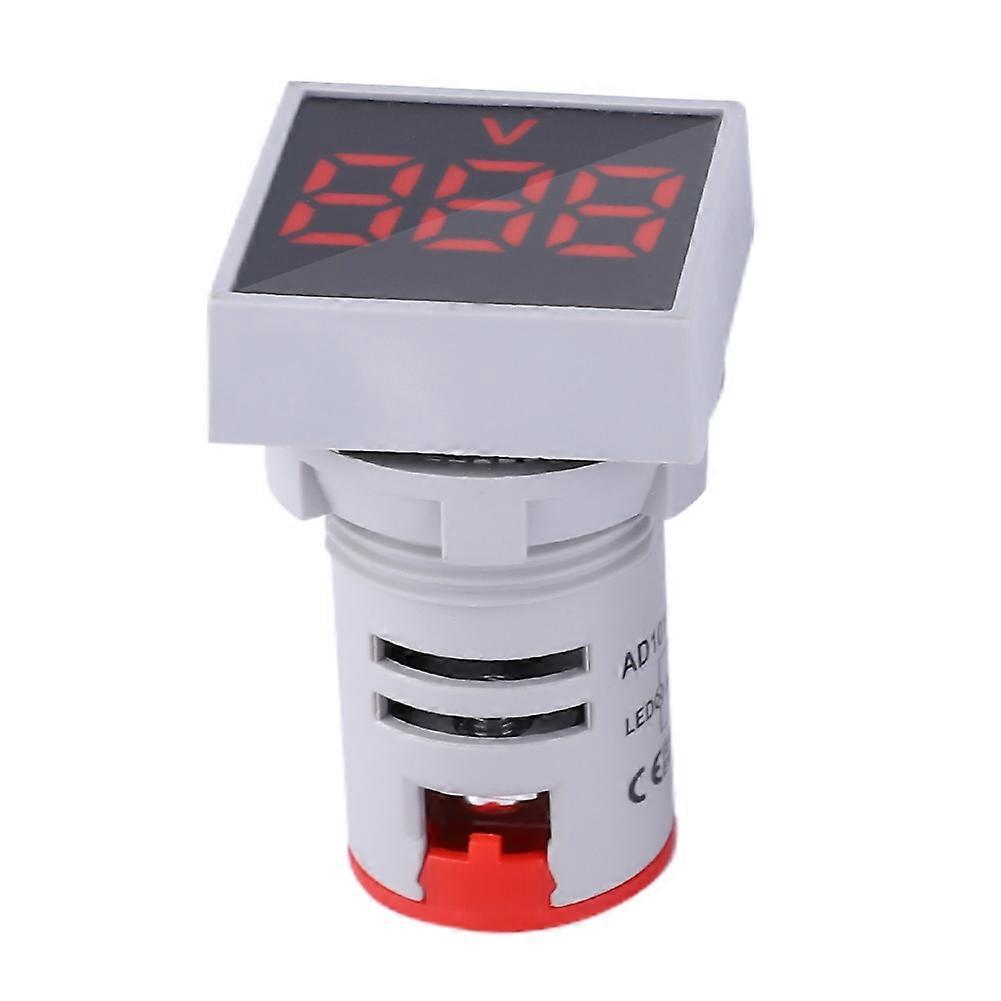 Ac20-500v Led-kontrollleuchte Mini-digital-led-anzeige Voltmeter Quadratische Signallampe (rot)