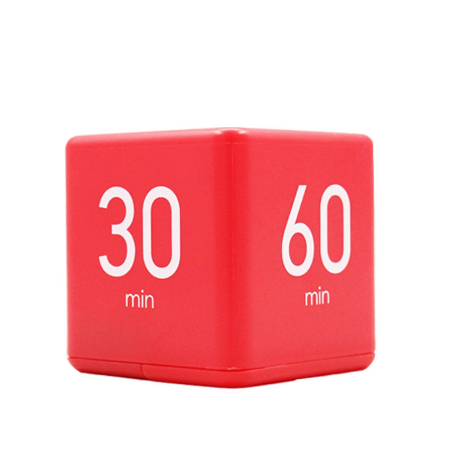 Würfeltimer Mit Zeitmanagement- Und Countdown-funktion, Schwerkraftsensor, Klapptimer, 6,6 Cm (2,6 Zoll), Kinderzeit – Rot