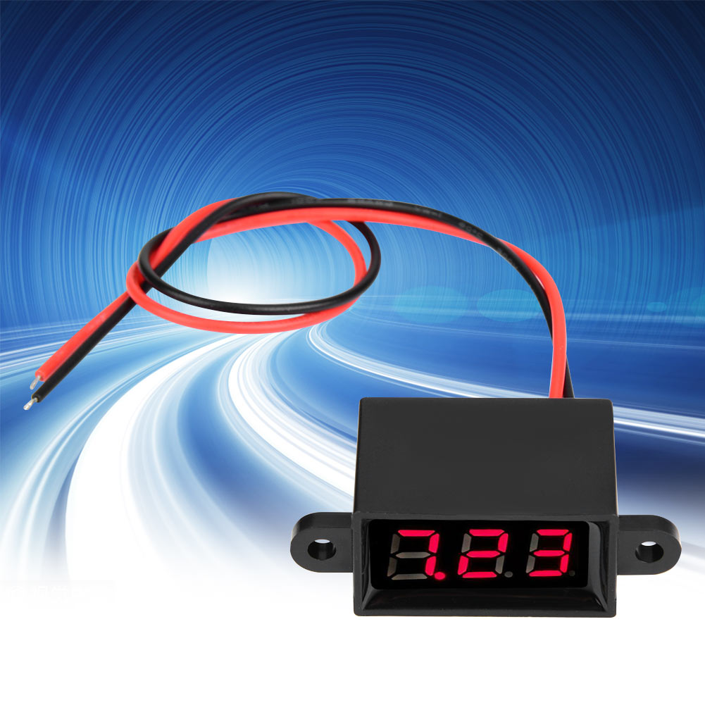 Digitales Voltmeter 0,28 Zoll Zweidraht Dc 3,0-30 V Led-anzeige Spannungsmesser Wasserdicht (rot)