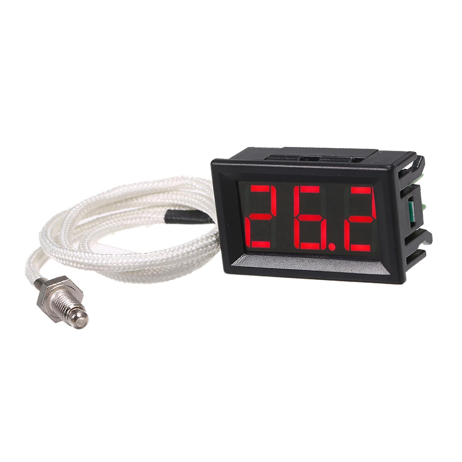 12-v-industrie-digitalthermometer Mit K-typ-sonde M6 -30800℃ Rot