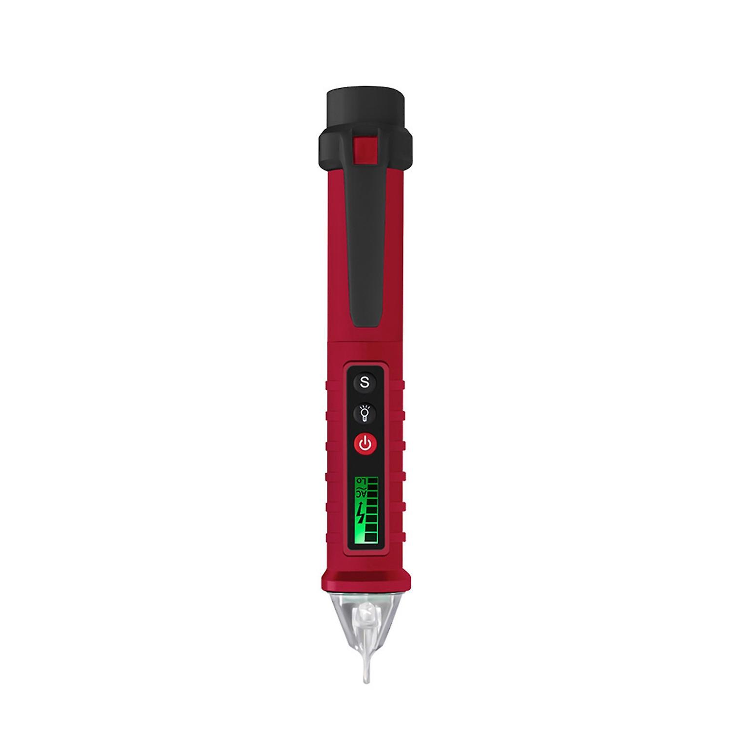 Aneng Vc1010 Berührungsloser Wechselspannungsprüfer Mit Variabler Empfindlichkeit, 12 V–1000 V Messbereich – Rot