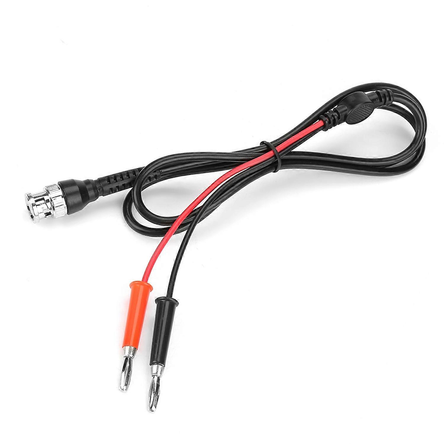 2 Stück Schwarze/rote Bnc-auf-doppelbananenstecker-messleitungen 50 Ω