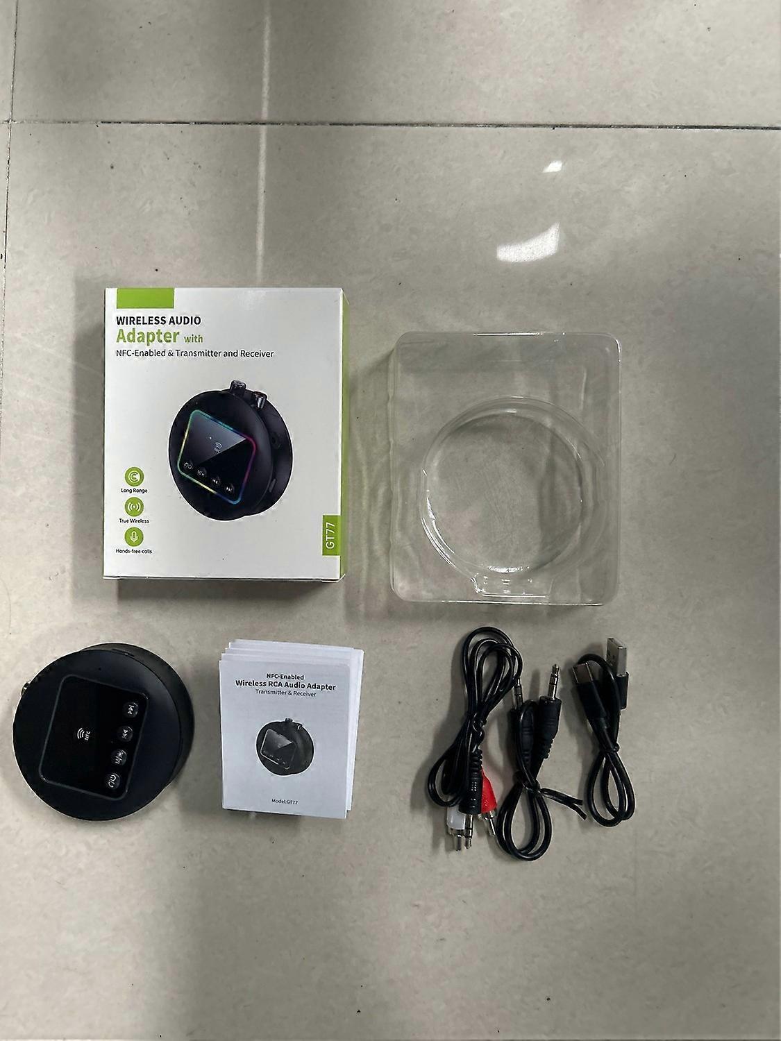 Gt77 Bt5.4 Drahtloser Audioadapter 2-in-1 Audio-sender/empfänger Nfc Schnellkopplung Aux Rca Tf Auto
