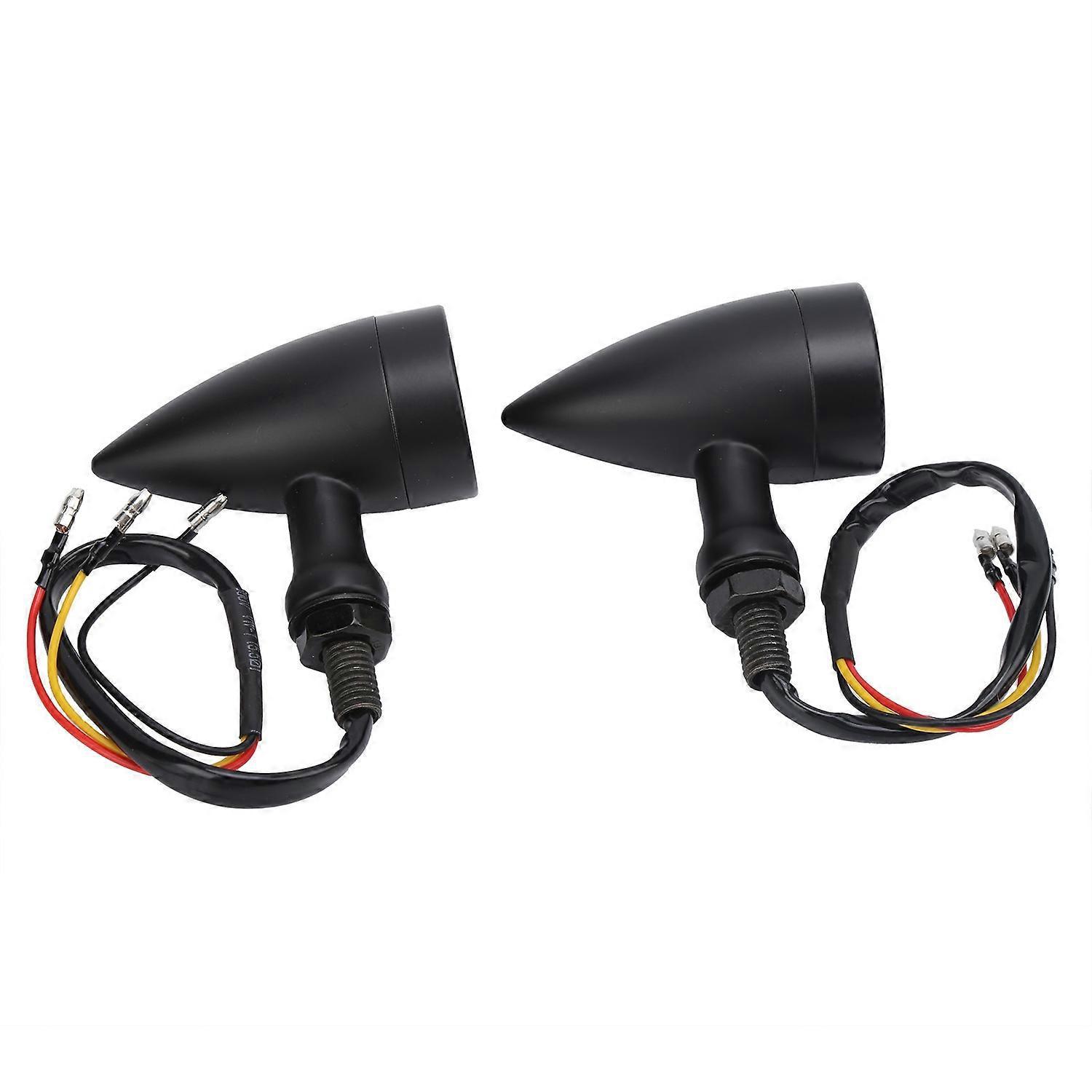 Stück Motorrad-blinker 12v 10mm Gewindedurchmesser Bernstein Aluminium Retro Universal