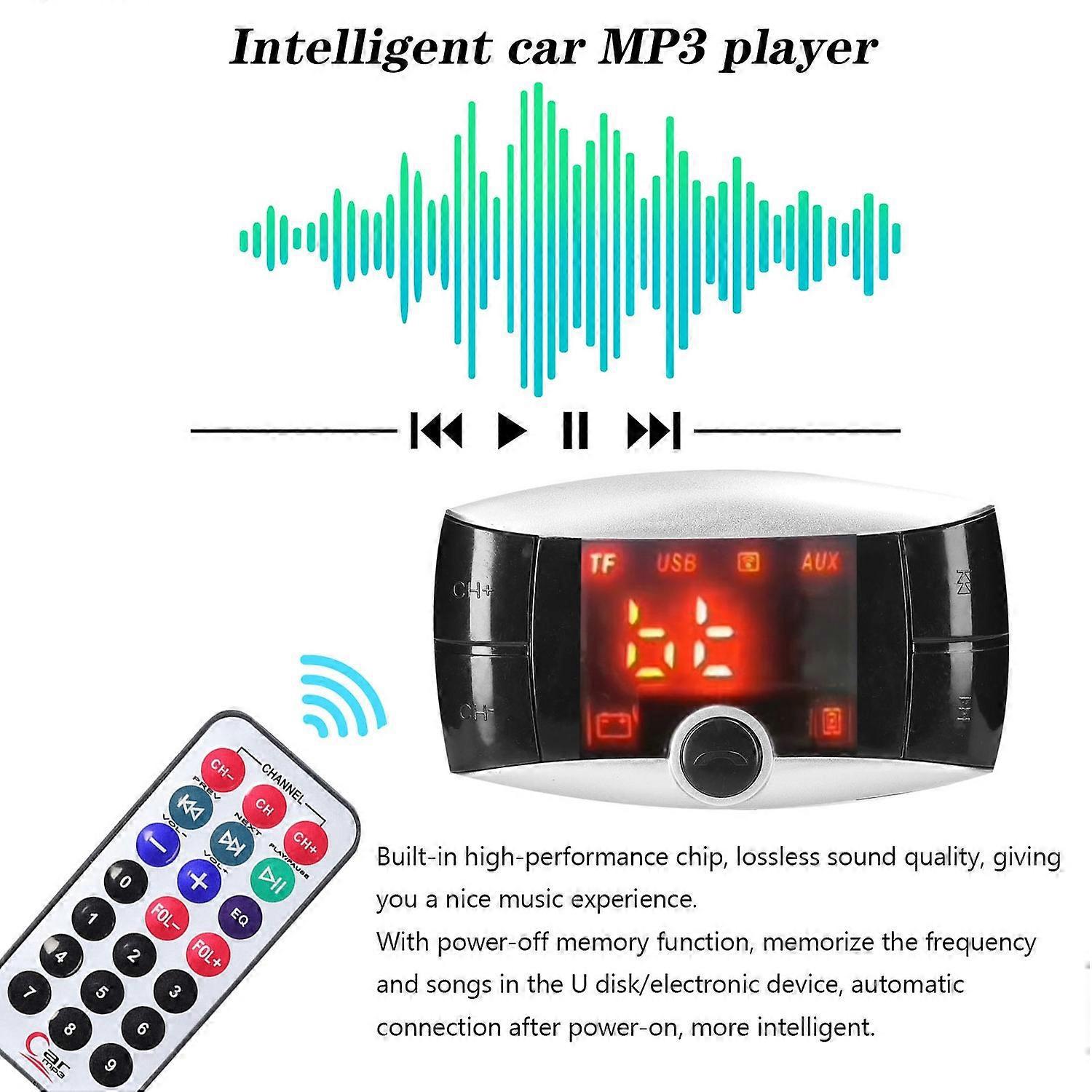 Auto-mp3-player Mit Bluetooth-funk-fm-transmitter, Stereo-audiosystem, Dual-usb-autoladegerät, Lcd-display Und Fernbedienung