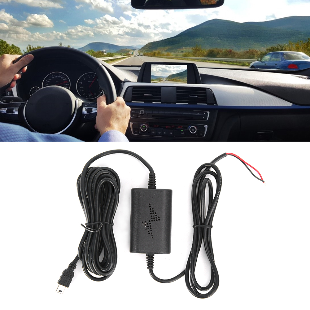 Dashcam-festverdrahtungsset 12v/24v Auf 5v 2,5a Mini-usb-abwärtskabel Für Parküberwachung