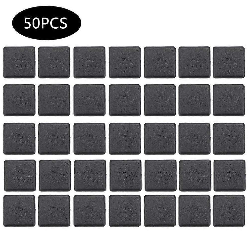 50 Stück Endkappenabdeckungen, Schwarze Kunststoffbefestigungen Für Standard-aluminiumprofile 2020/3030/4040