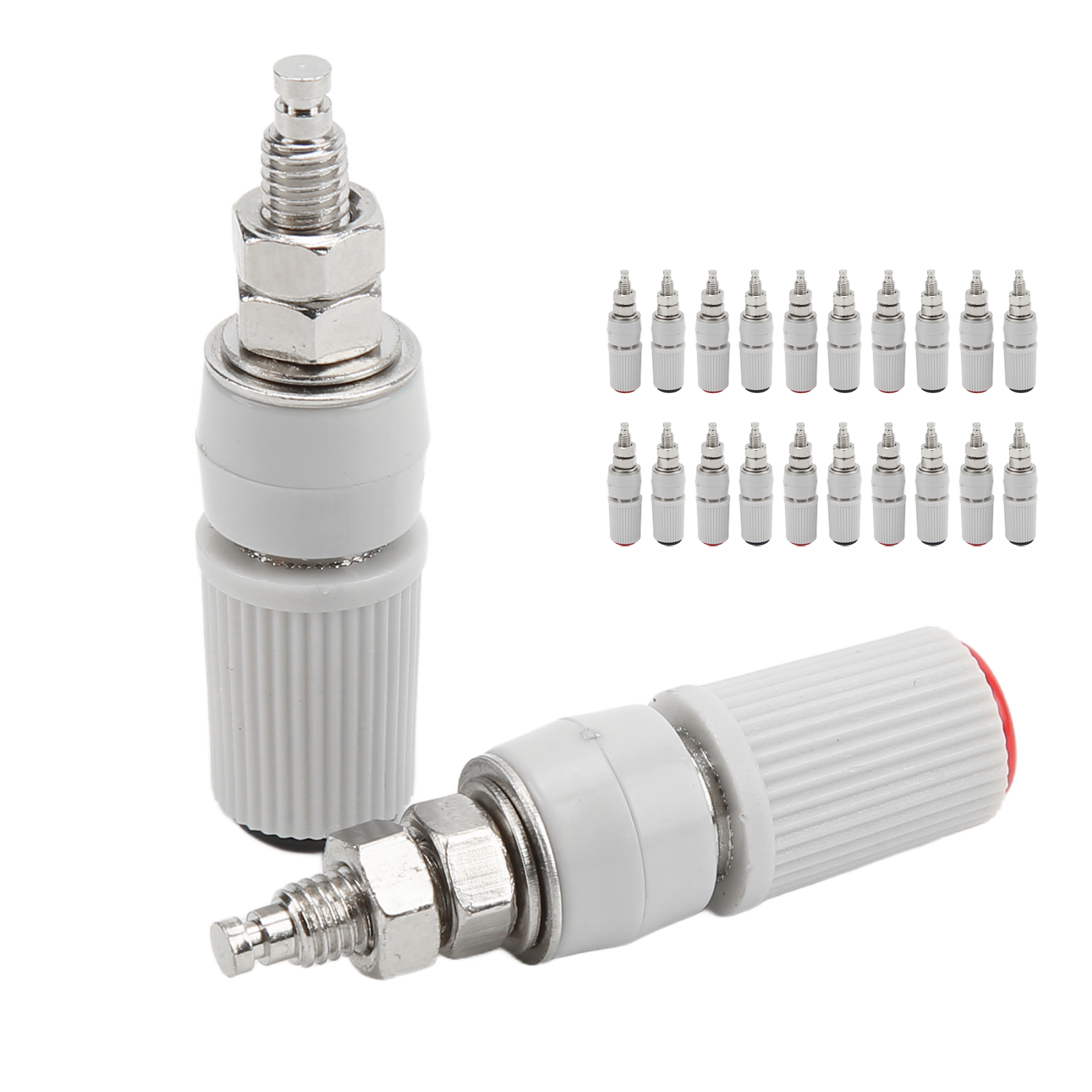 20 Stück 24.330 M5 Stecker Schwarz Rot 4mm Bananenstecker Buchsenadapter