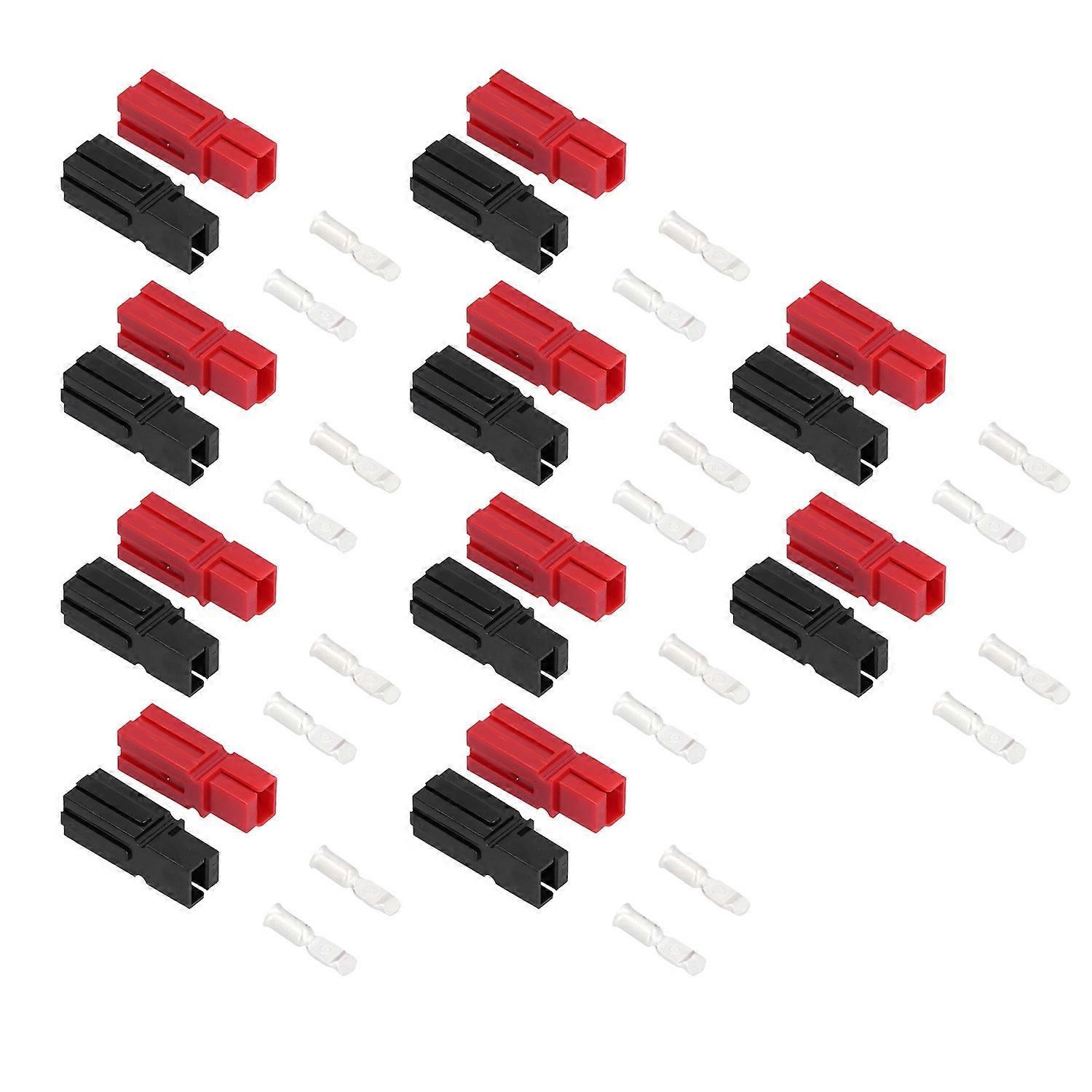 10 Paar Batteriestecker, Kontakte, Rot/schwarz, Einzelmodulstecker, Klemmen, 75 A