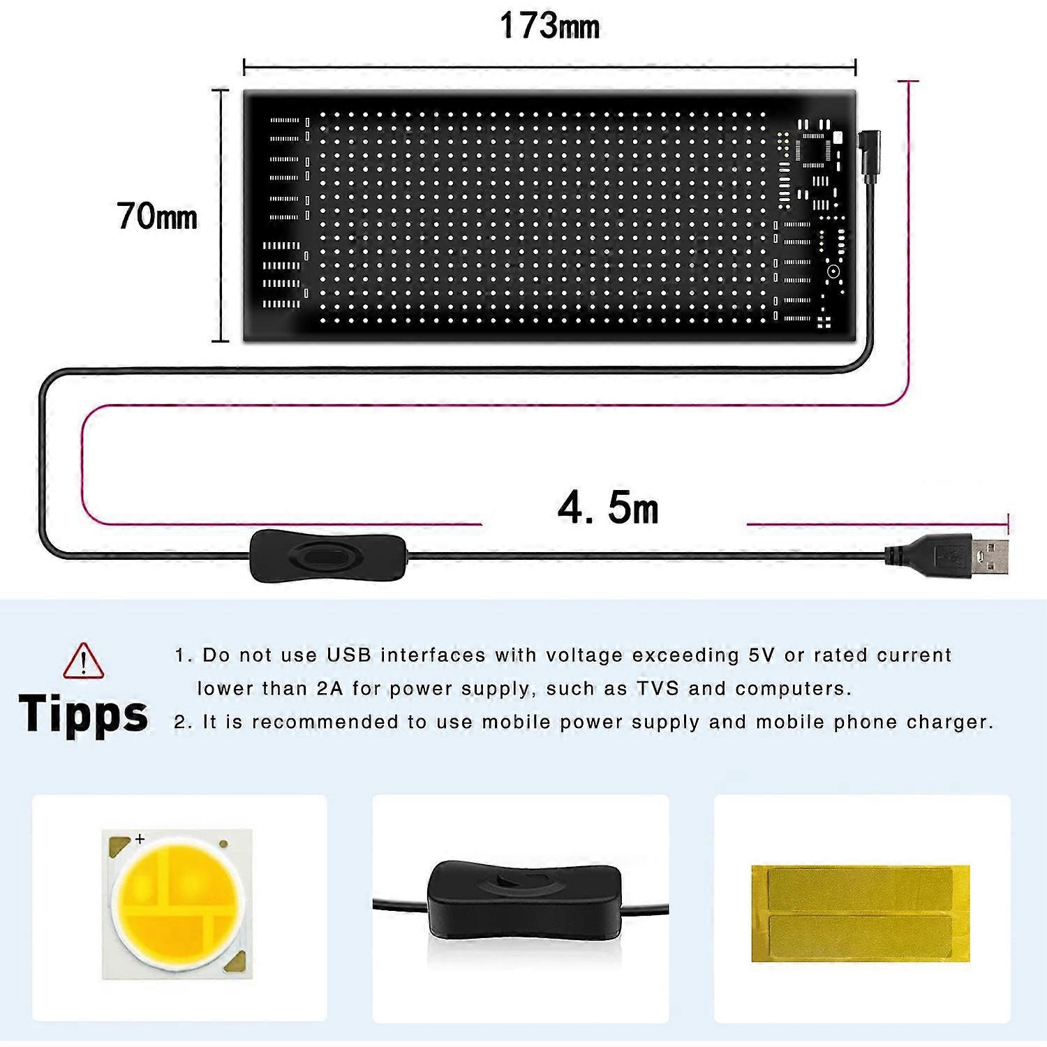 Flexibles Led-display Mit App- Und Bluetooth-steuerung Für Autowerbung, Vollfarbig, Intelligenter Fahrzeugaufkleber, Softscreen