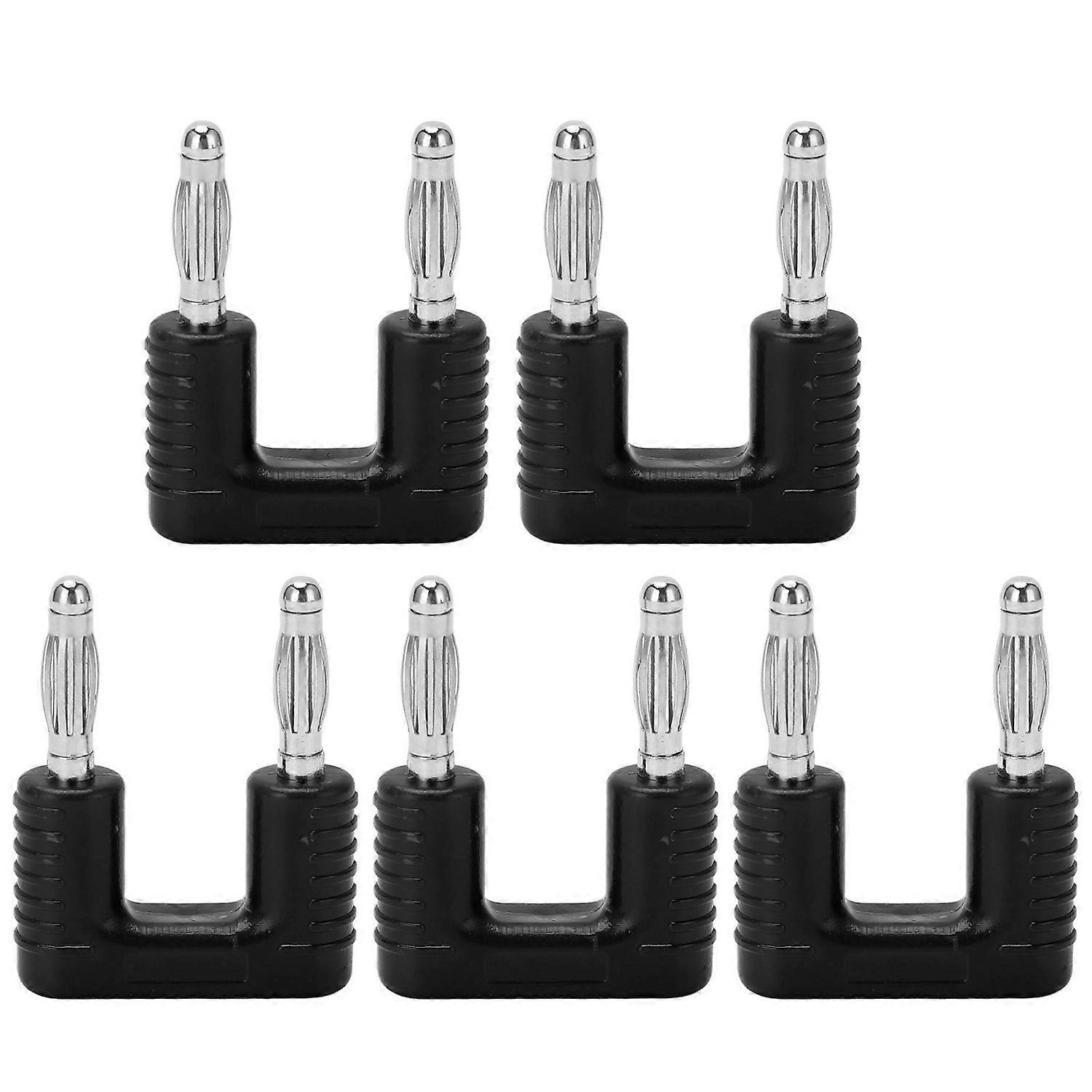 Stück J.20004 Bananenstecker, Doppelstecker, 19 Mm Abstand, Kupfer-nickel-plattiert, Schwarz