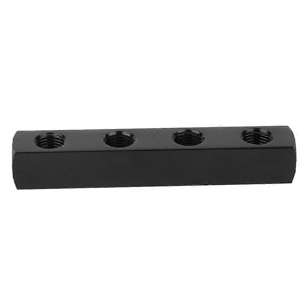 Sus304 Pneumatikschlauch-verteilerblock-splitter 1/4 Zoll Bspp-gewinde Schwarz 4-wege