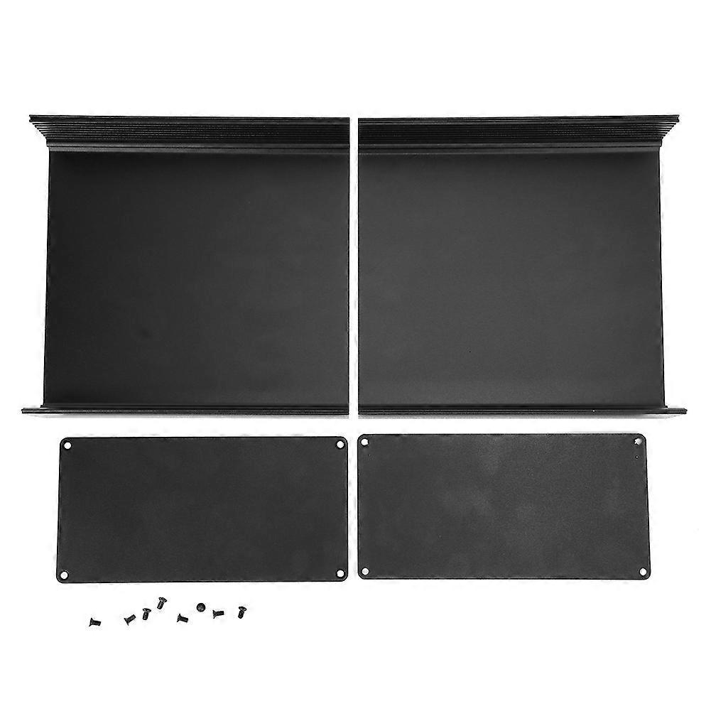 Aluminium-projektgehäuse, Mattschwarz, Diy-pcb-anschlusskasten Mit Kühlkörperableitung, 80 X 160 X 170 Mm