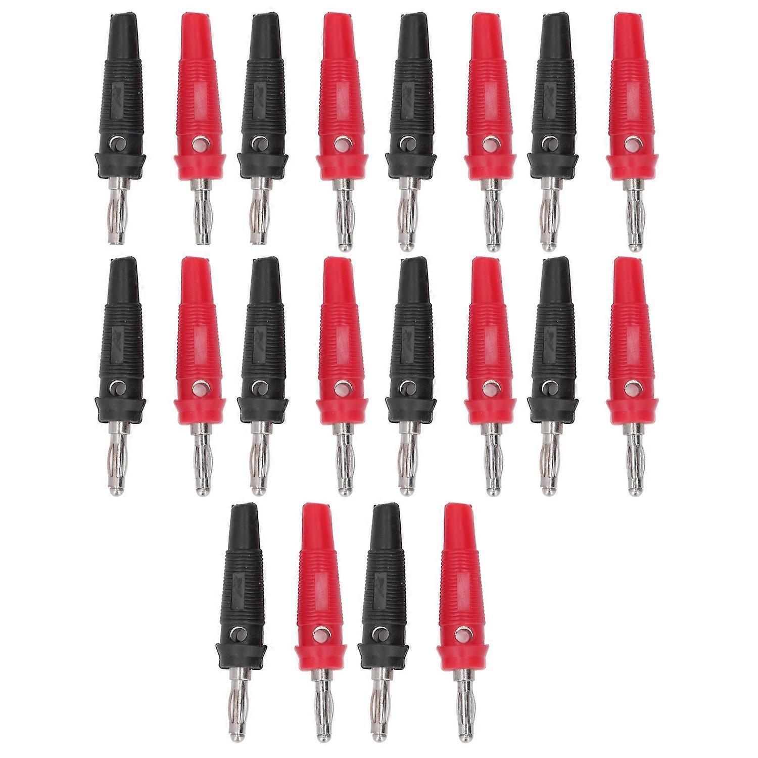 10 Stück 4 Mm Rote Und Schwarze Bananenstecker Aus Vernickeltem Messing Für Elektrische Geräte