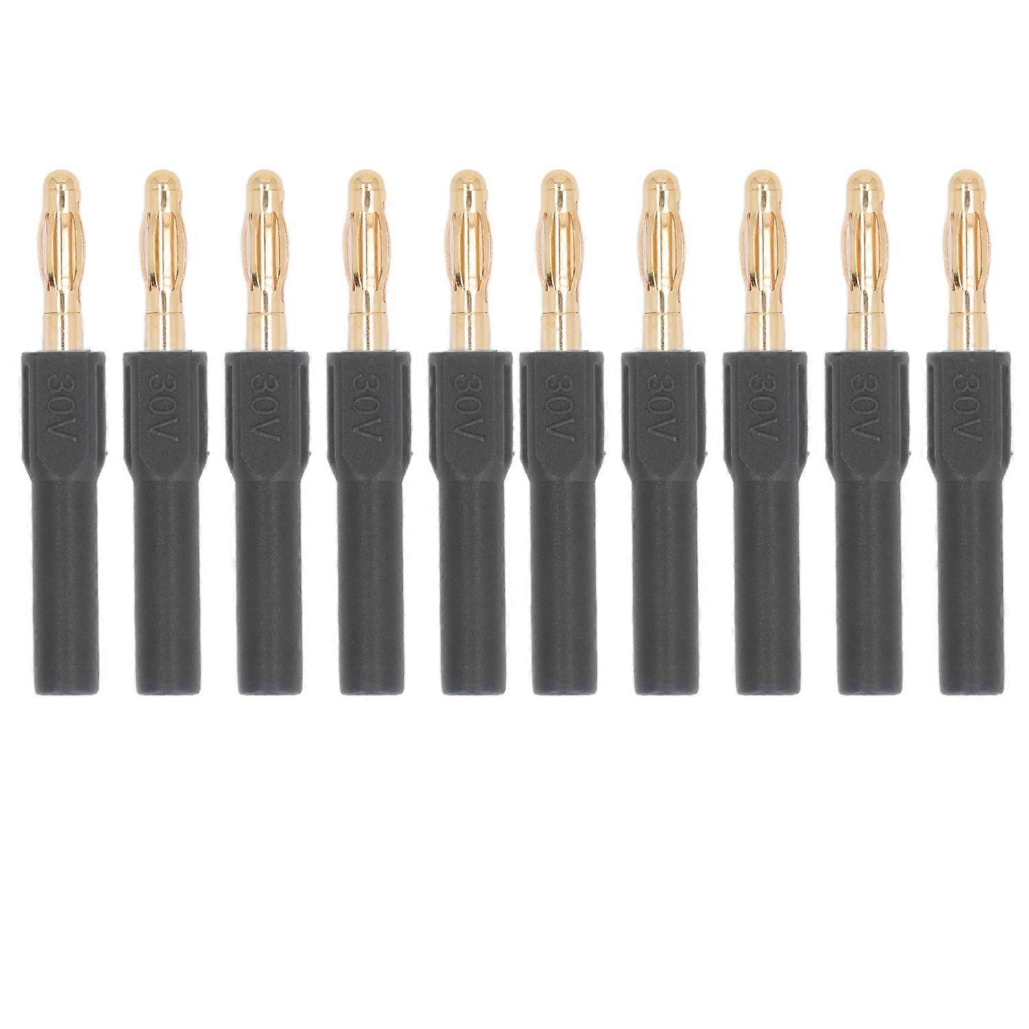 10 Stück Bananenstecker, 4,0 Mm Stecker Auf 2 Mm Buchse, 30 V Ac, 60 V Dc, 32 A, Für Testzwecke, Schwarz