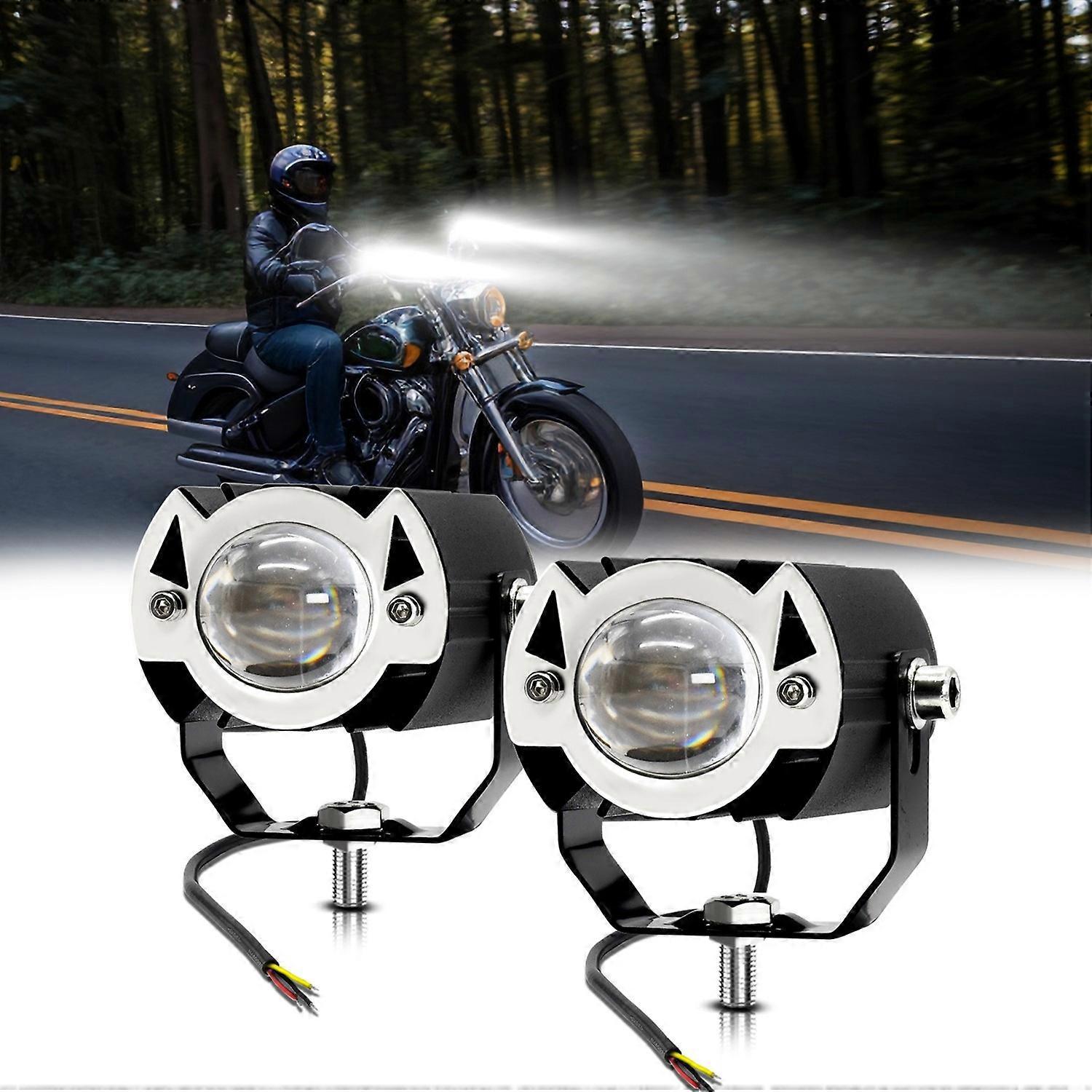 Motorrad-led-fahrleuchten, 60 W, 6000 K/3000 K, Superhelle Scheinwerfer, Wasserdichte Nebelscheinwerfer Für Auto