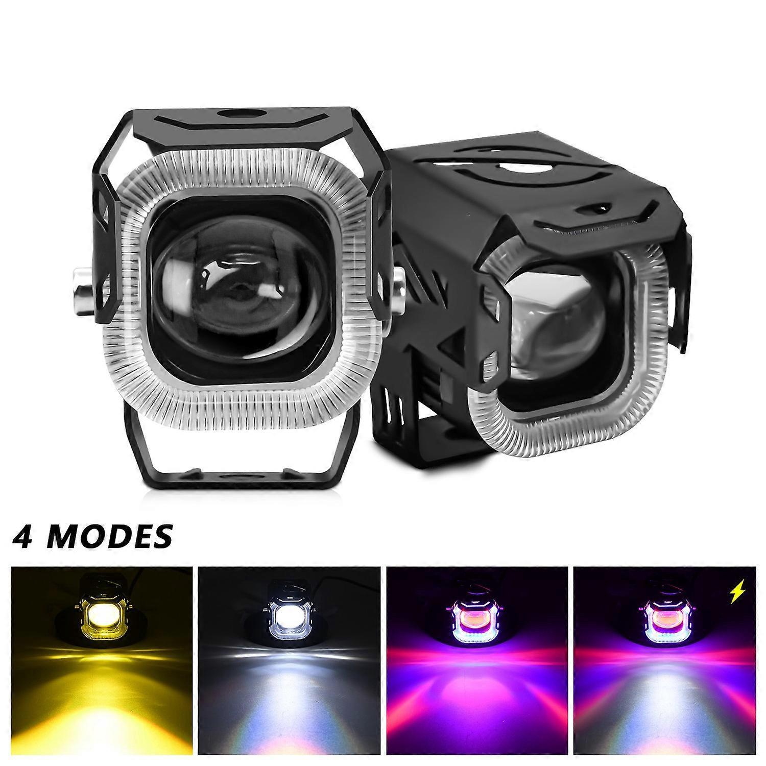 Led-nebelscheinwerfer Für Motorräder, 60 W, 4000 Lm, 4 Leuchtmodi, Led-zusatzscheinwerfer, Ip68 Wasserdicht