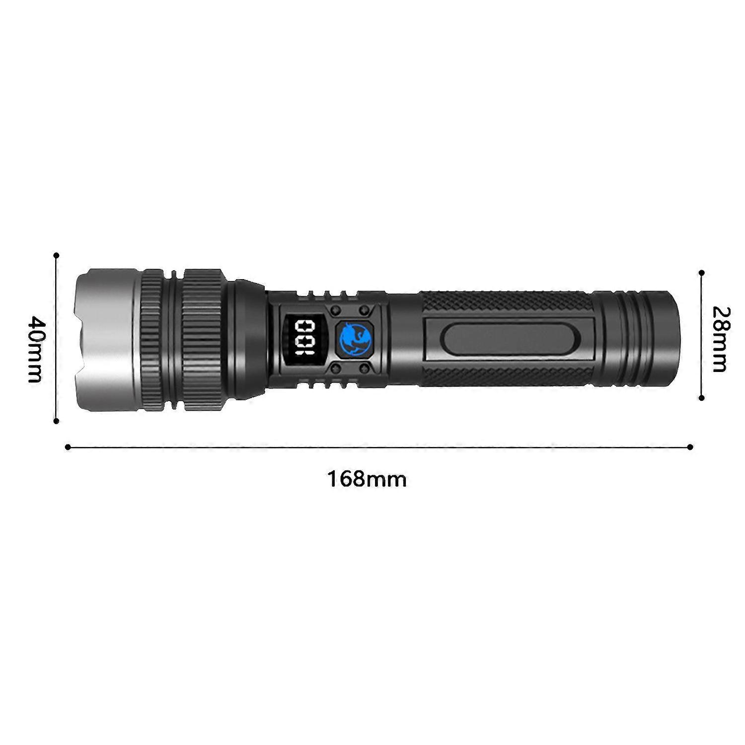 Wasserdichte Outdoor-taschenlampe, Superhelle Taschenlampe Mit Einstellbarem Fokus, Flutlicht, Spotlicht